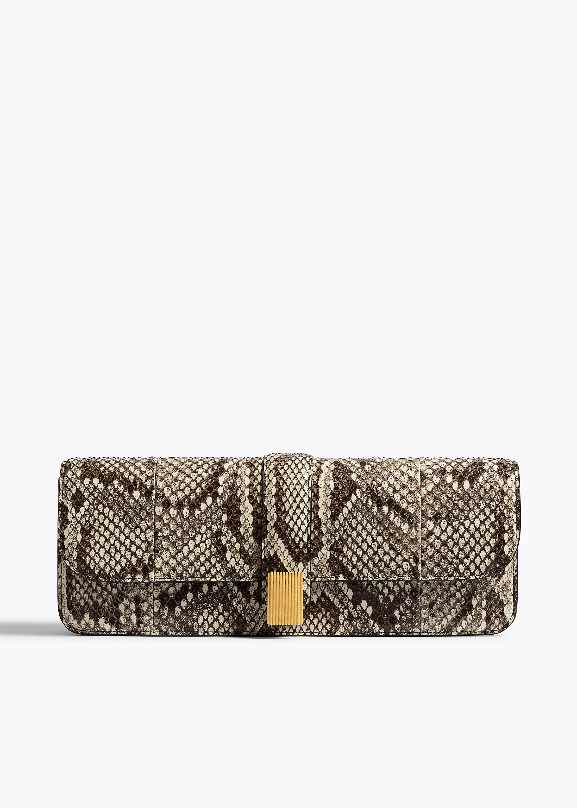 aokiboutique - Blake Clutch in Natural Python