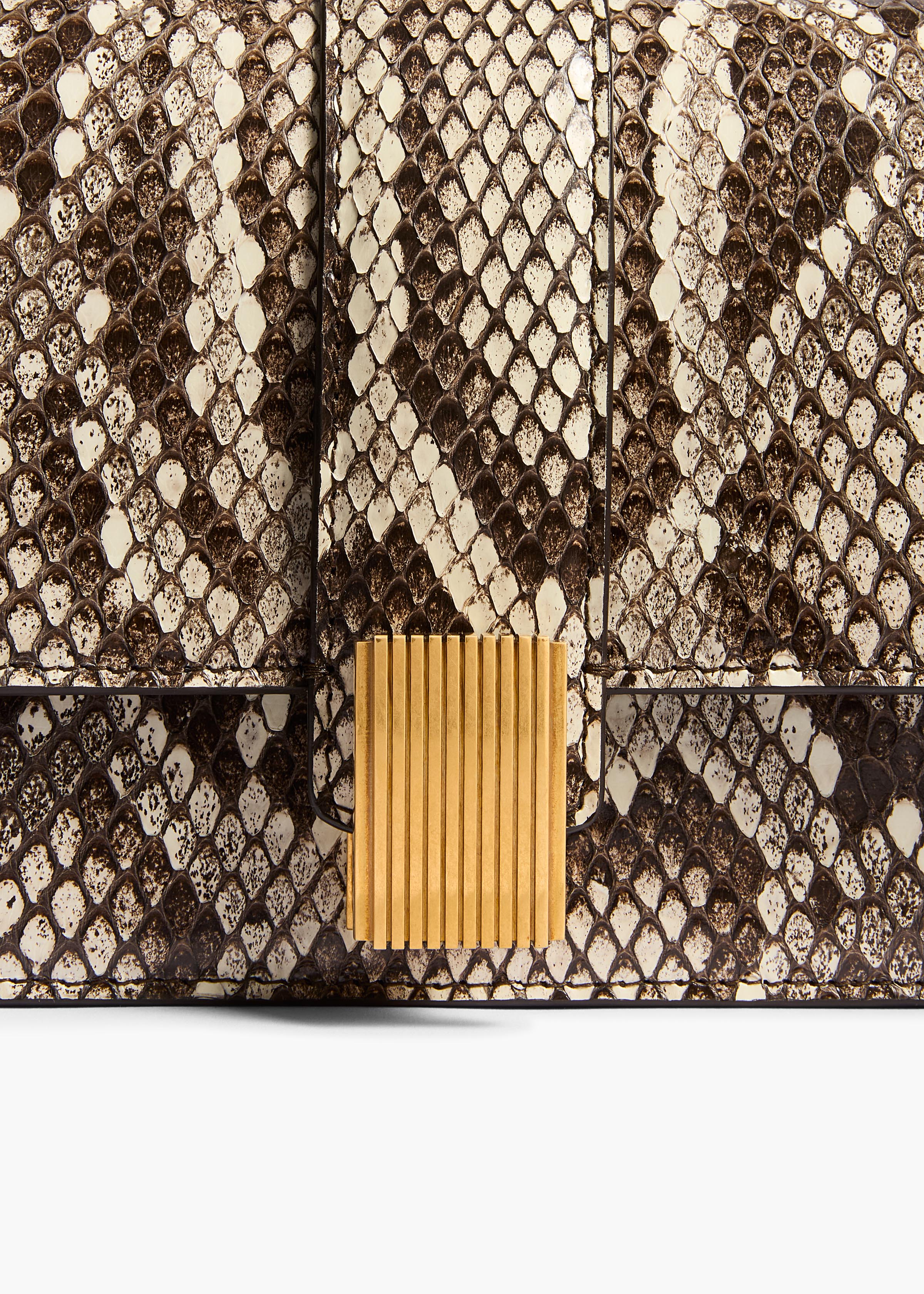 aokiboutique - Blake Clutch in Natural Python