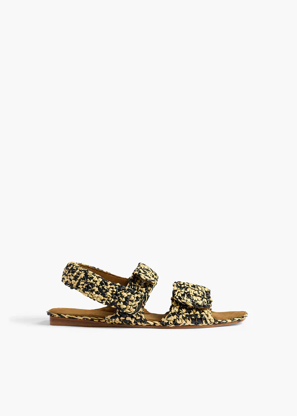BODEN RAFFIA FLAT BLACK WHITE F3114 711 294 A