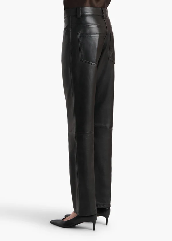 Callum Pant in Black Leather