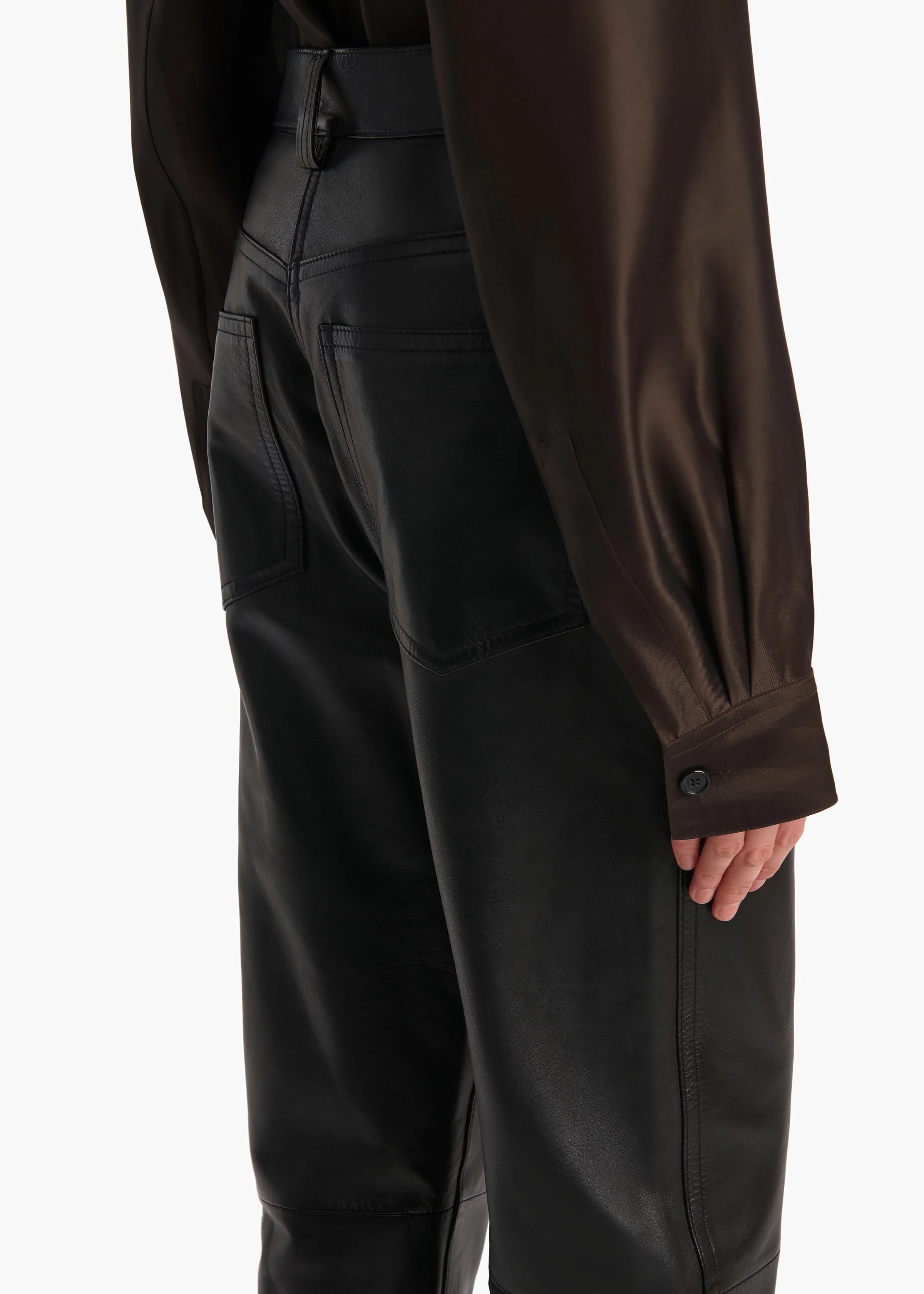 aokiboutique - Callum Pant in Black Leather