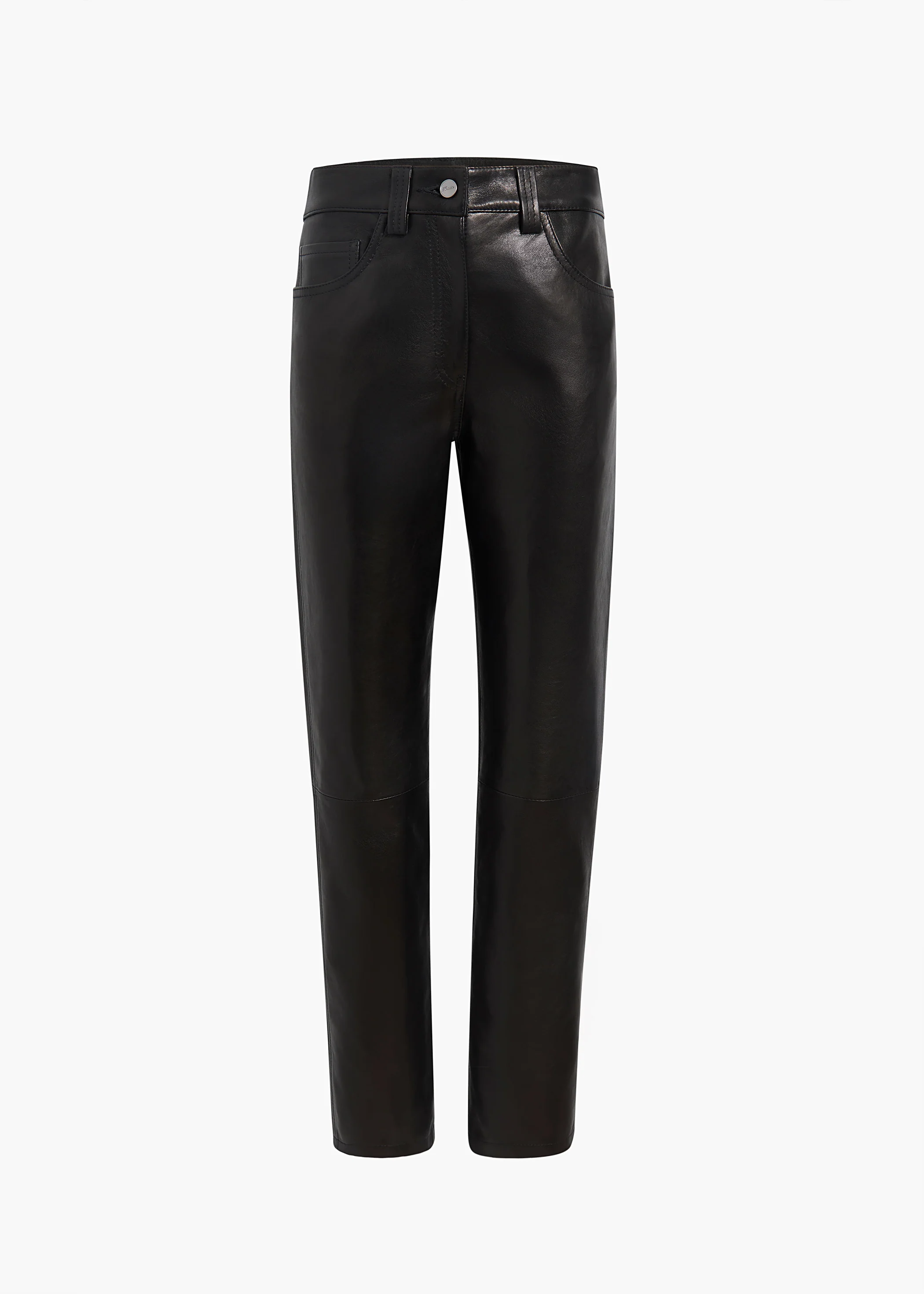 aokiboutique - Callum Pant in Black Textured Lamb