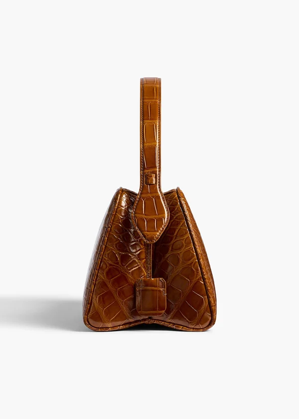 CATE HANDBAG DARK HONEY ALLIGATOR H2039 929 888 F