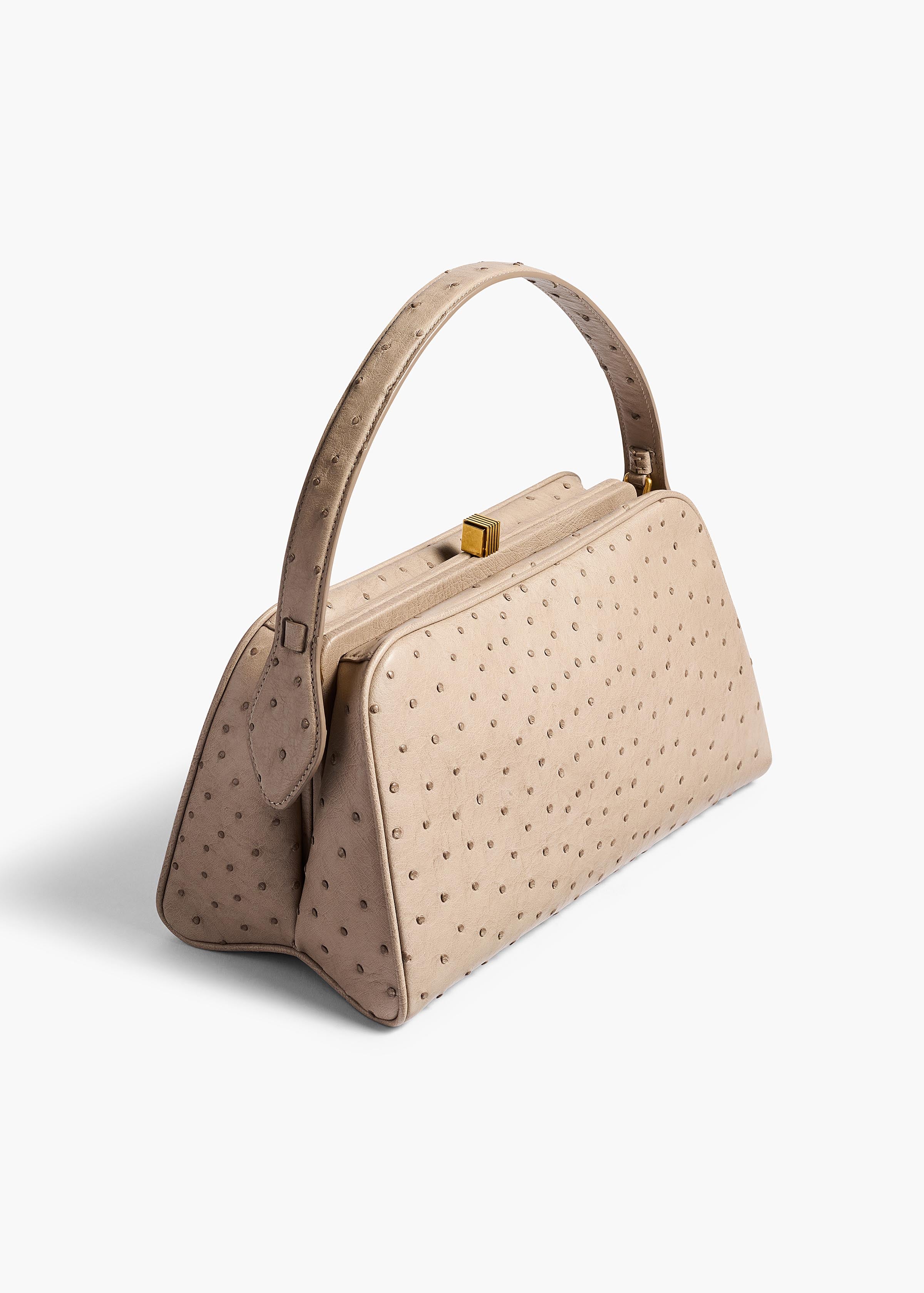aokiboutique  - Cate Bag in Mink Ostrich