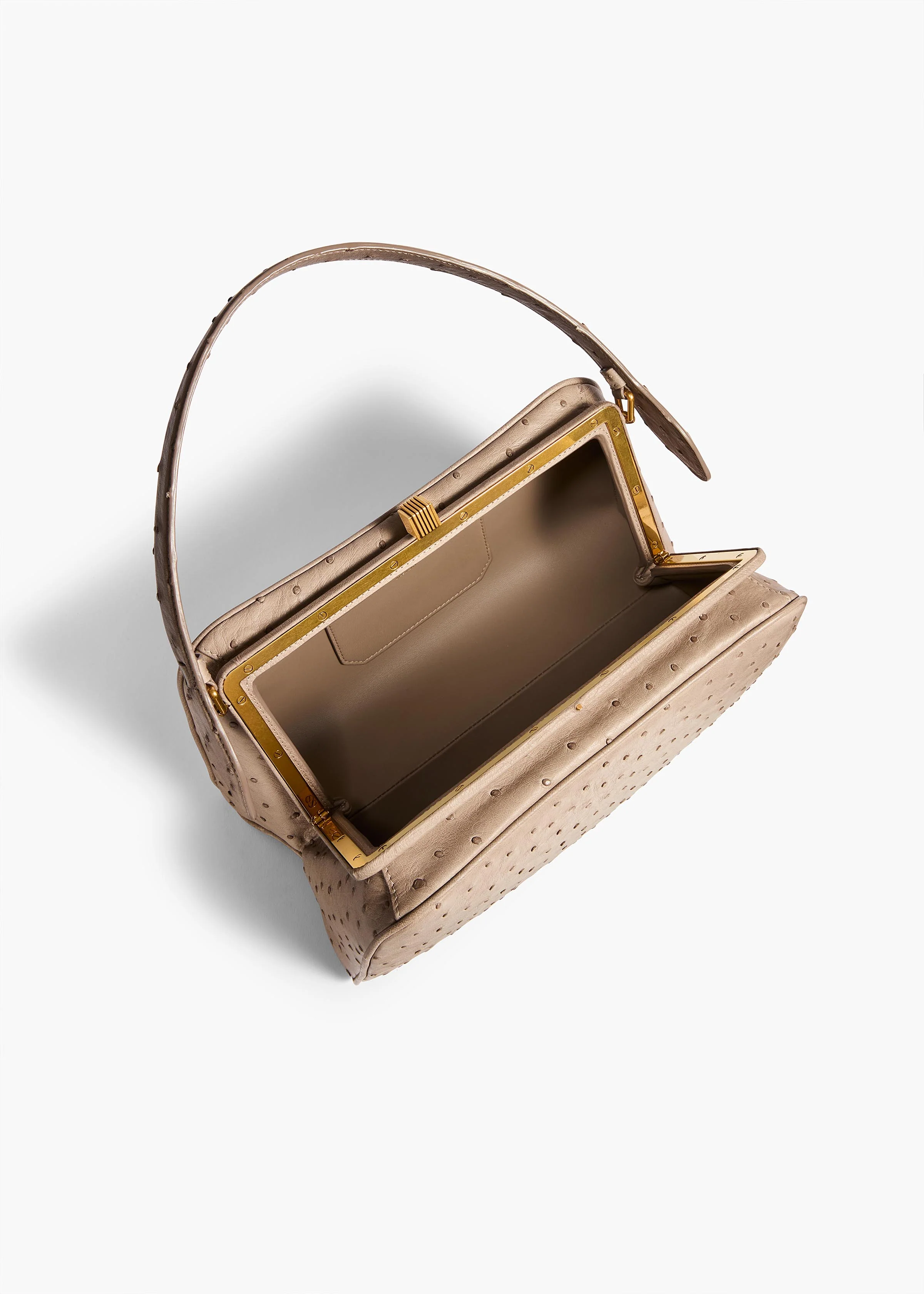 aokiboutique  - Cate Bag in Mink Ostrich