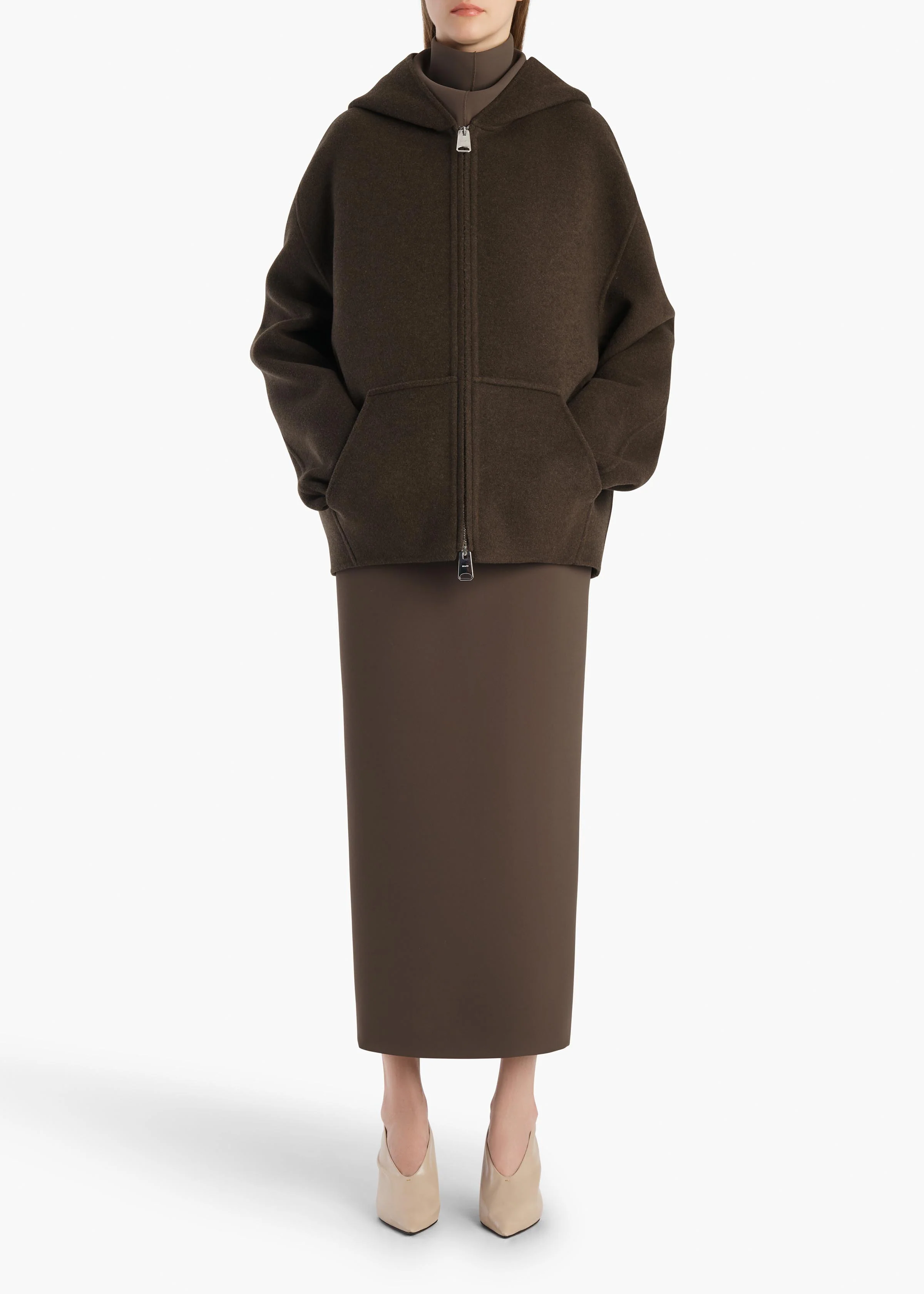 aokiboutique - Dolem Jacket in Army Melange
