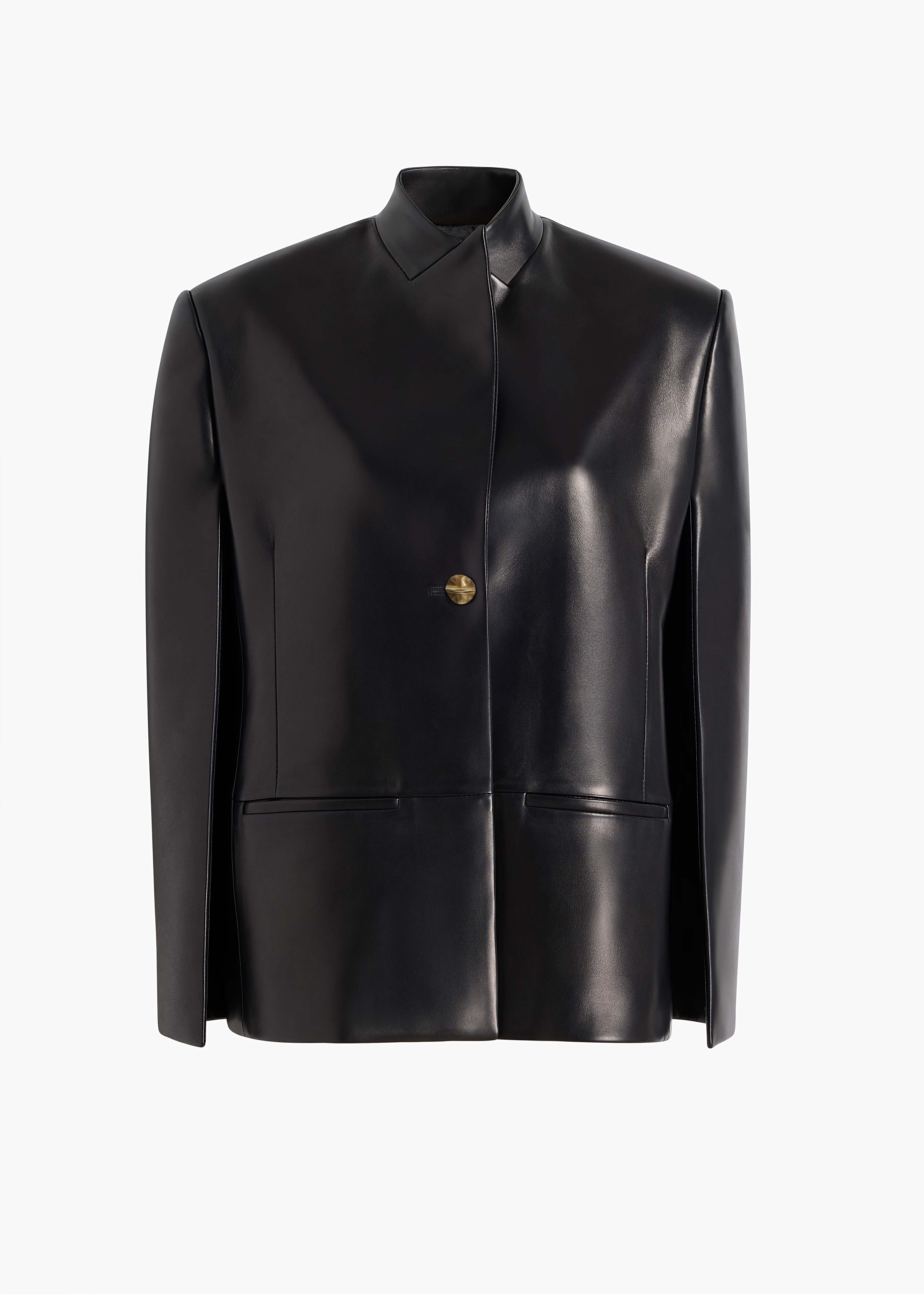 aokiboutique - Dolso Jacket in Black Leather
