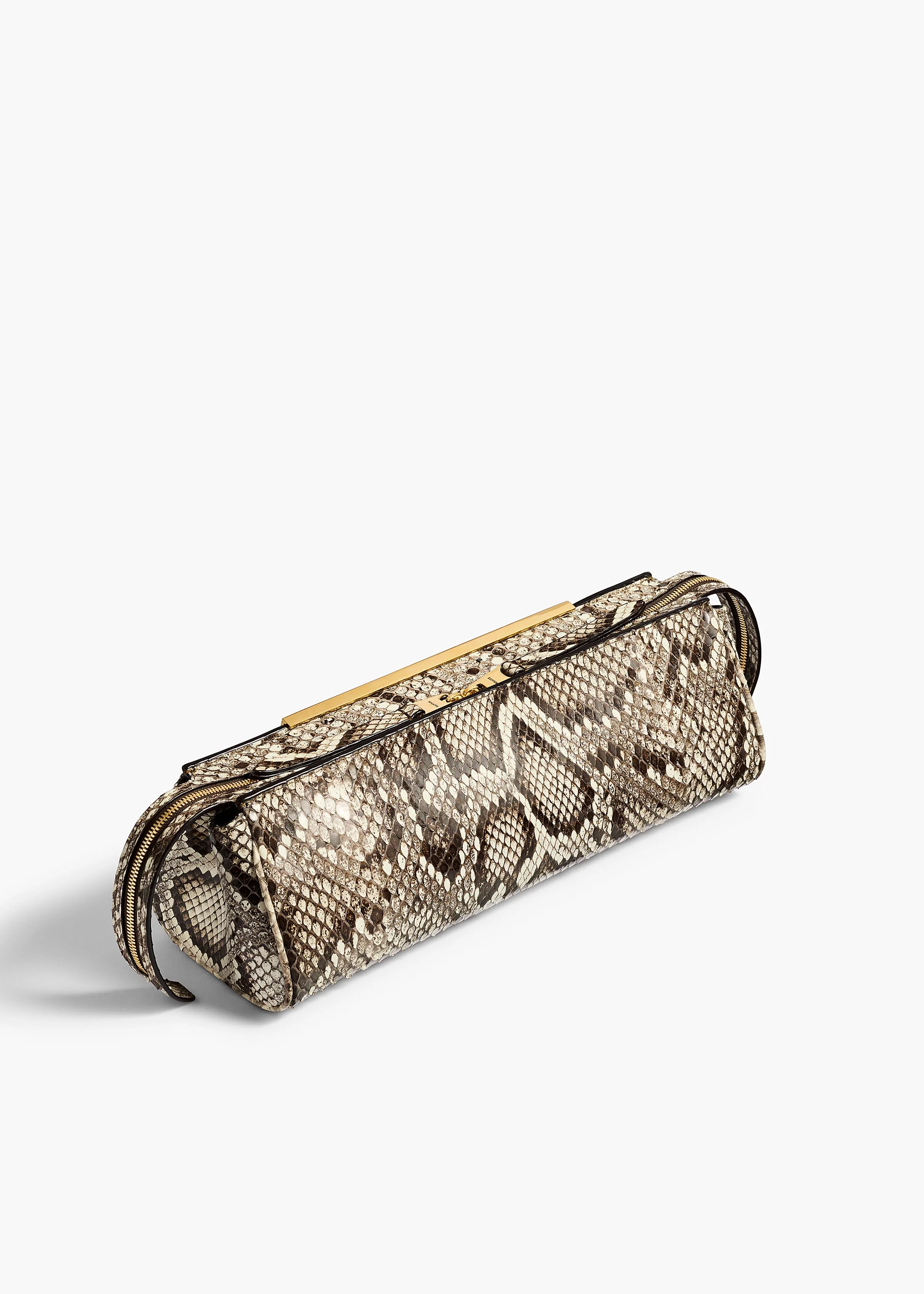 aokiboutique  - Donna Evening Clutch in Natural Python