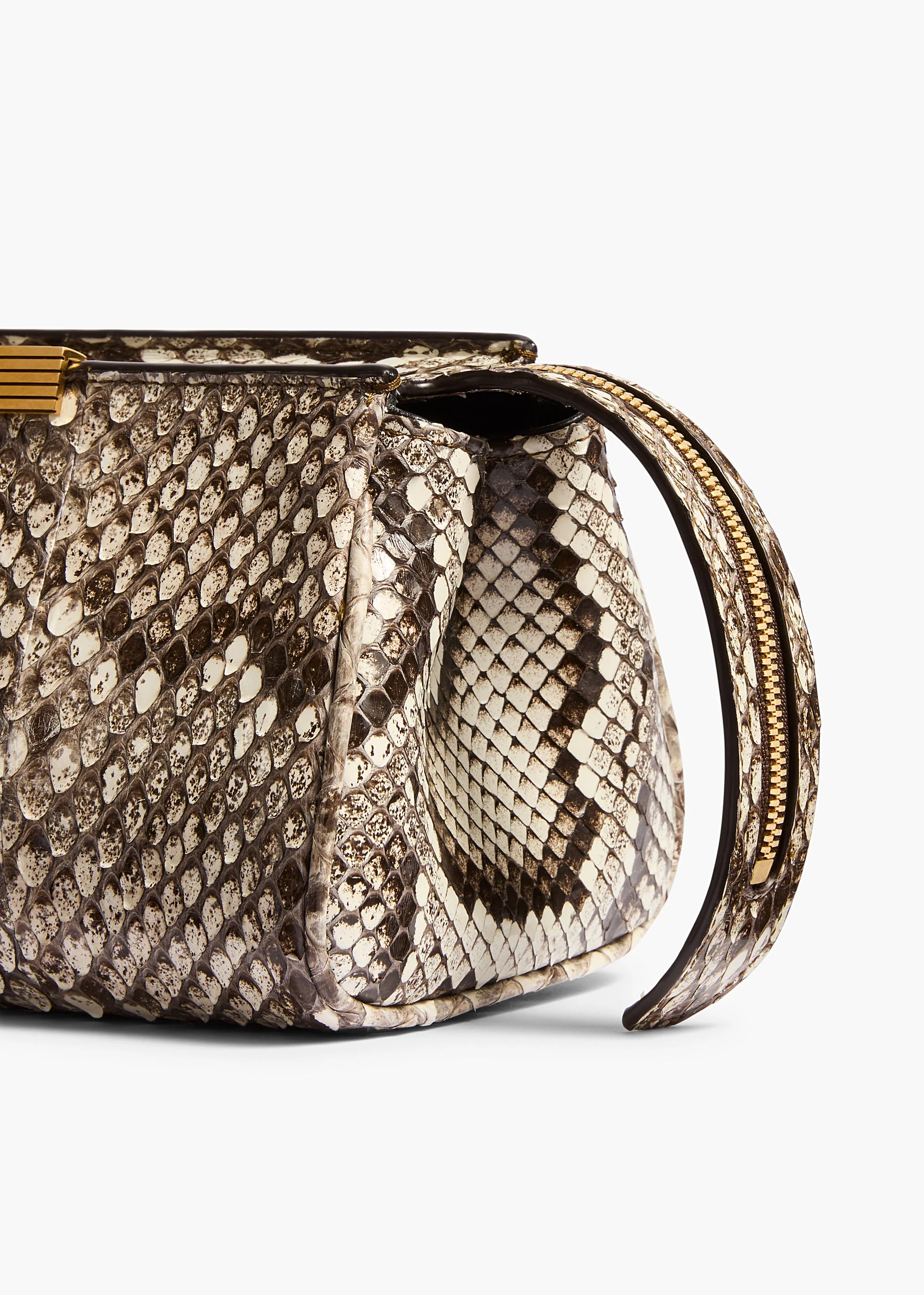 aokiboutique  - Donna Evening Clutch in Natural Python