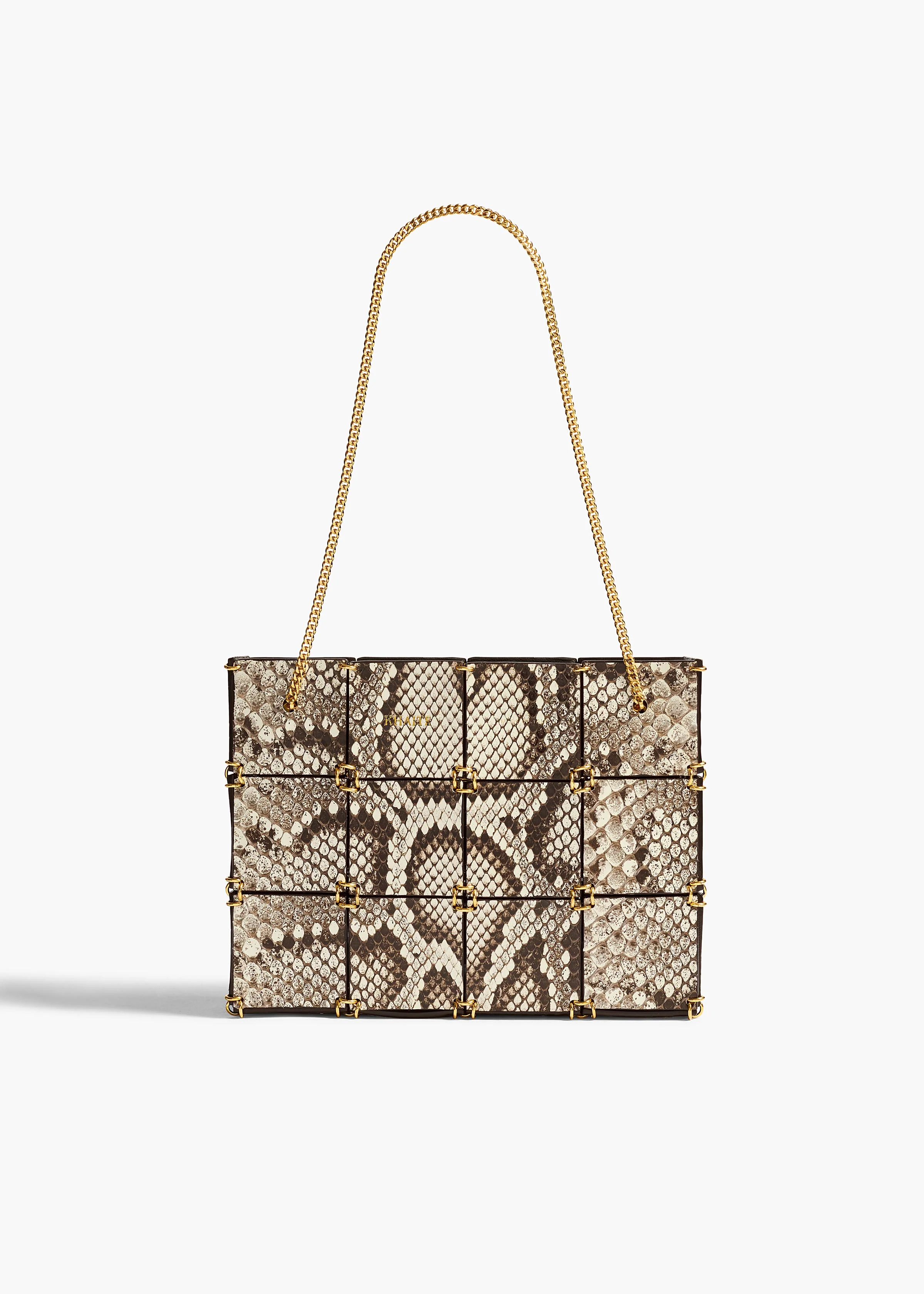 aokiboutique - Mini Emma Bag in Natural Python