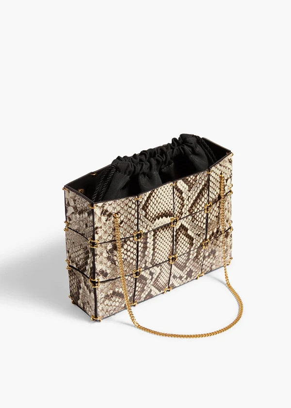 Mini Emma Bag in Natural Python