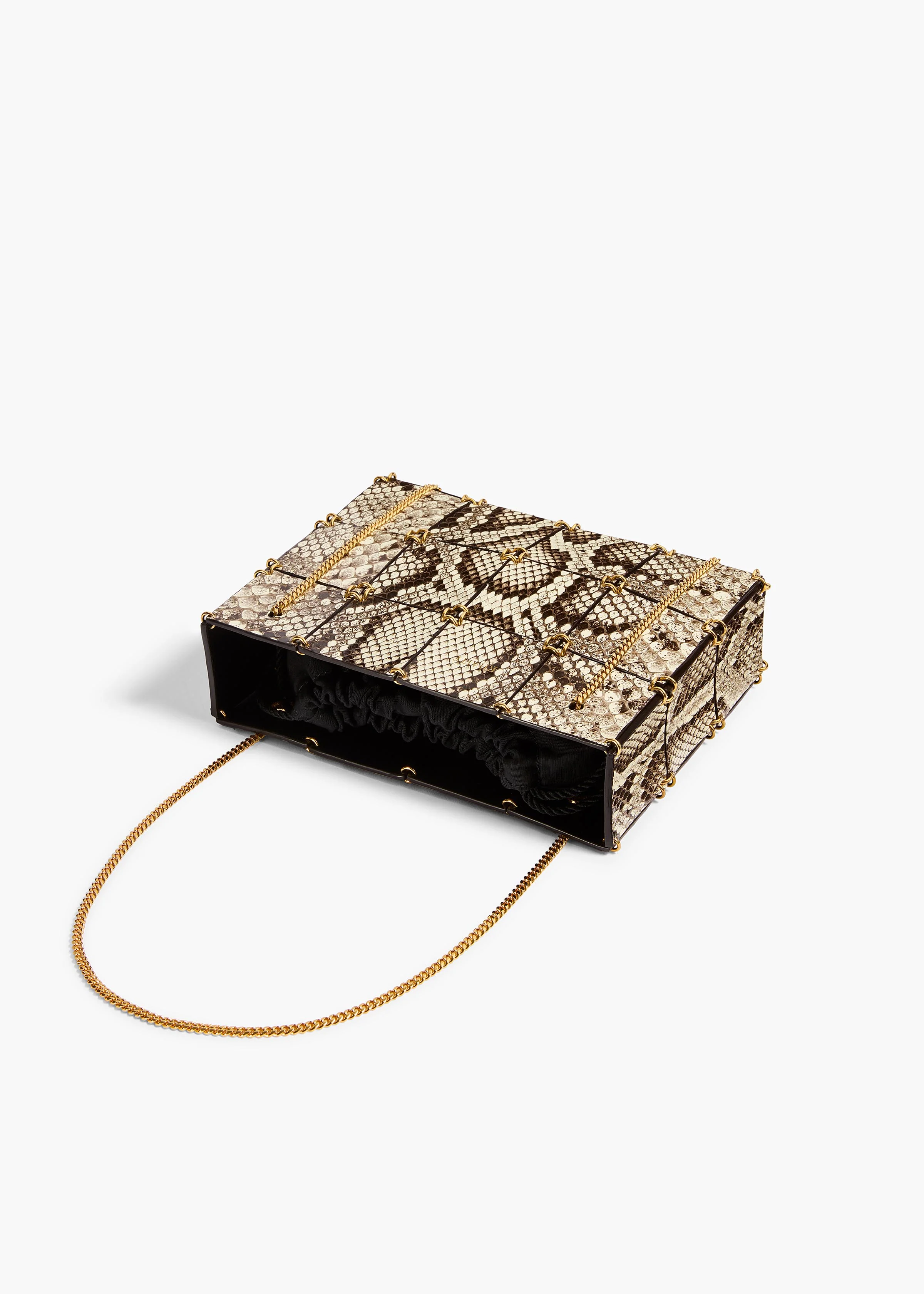 aokiboutique - Mini Emma Bag in Natural Python