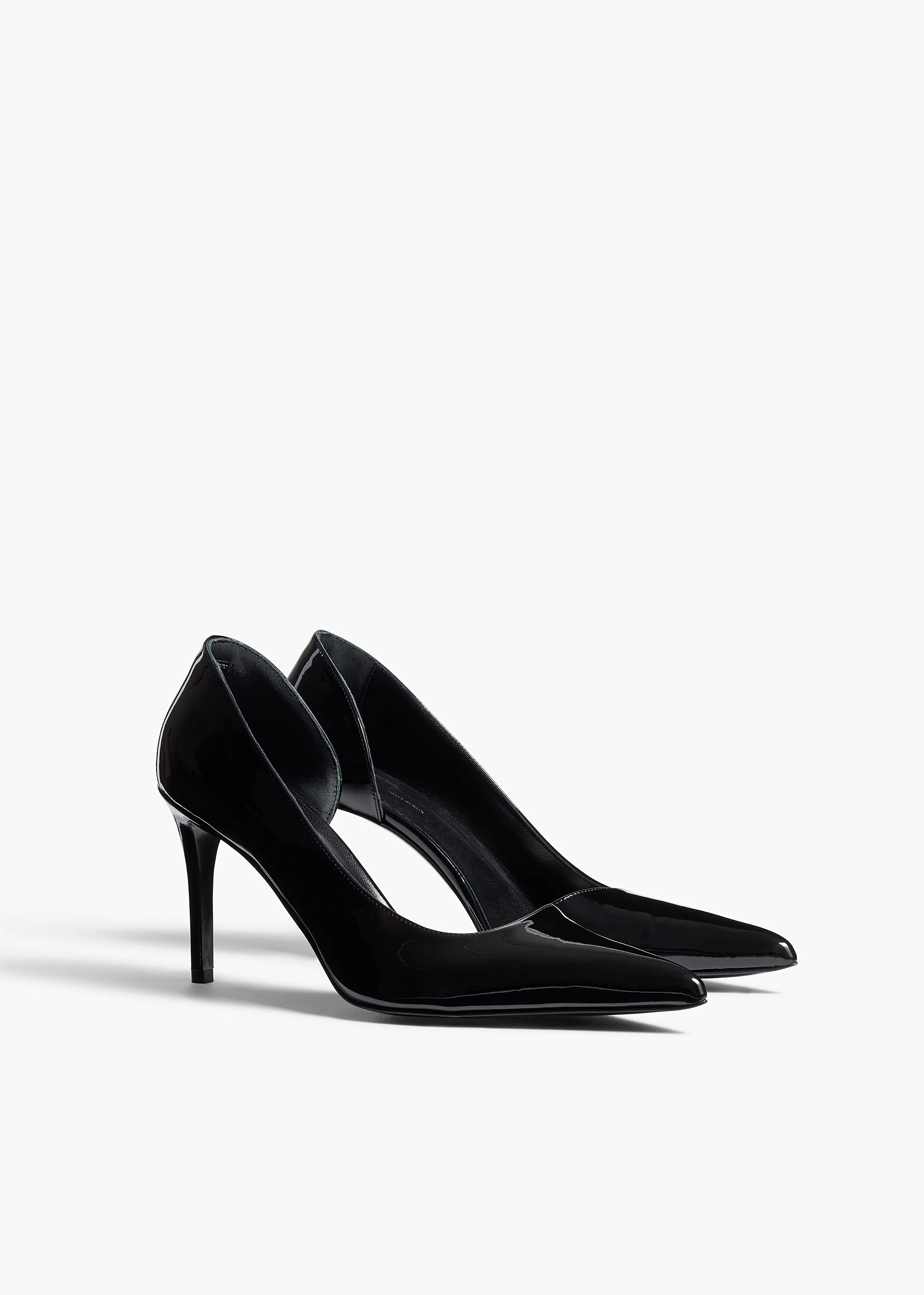 aokiboutique  - Jett D'Orsay Pump in Black Patent Leather