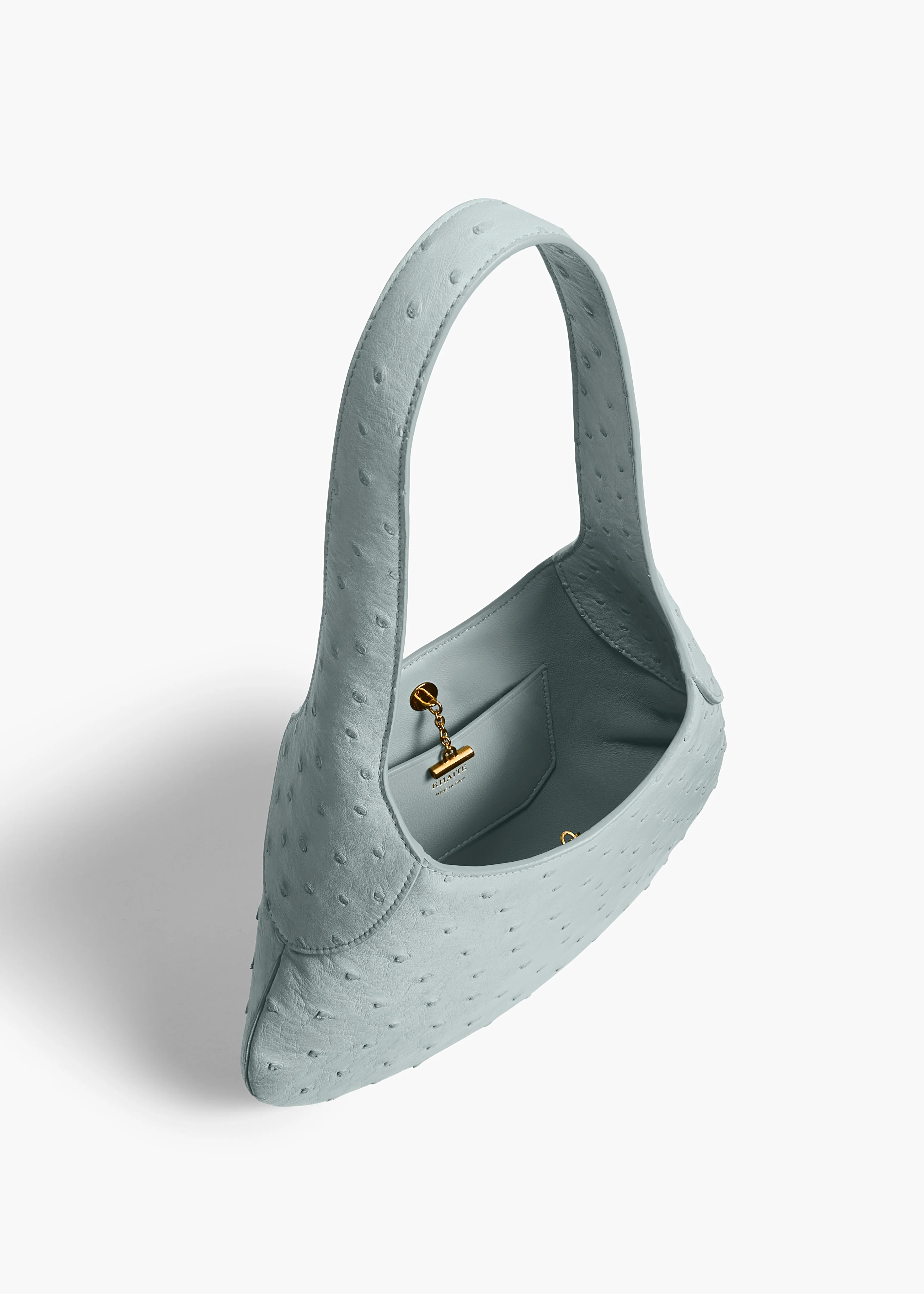 aokiboutique  - Small Joan Hobo in Frost Ostrich