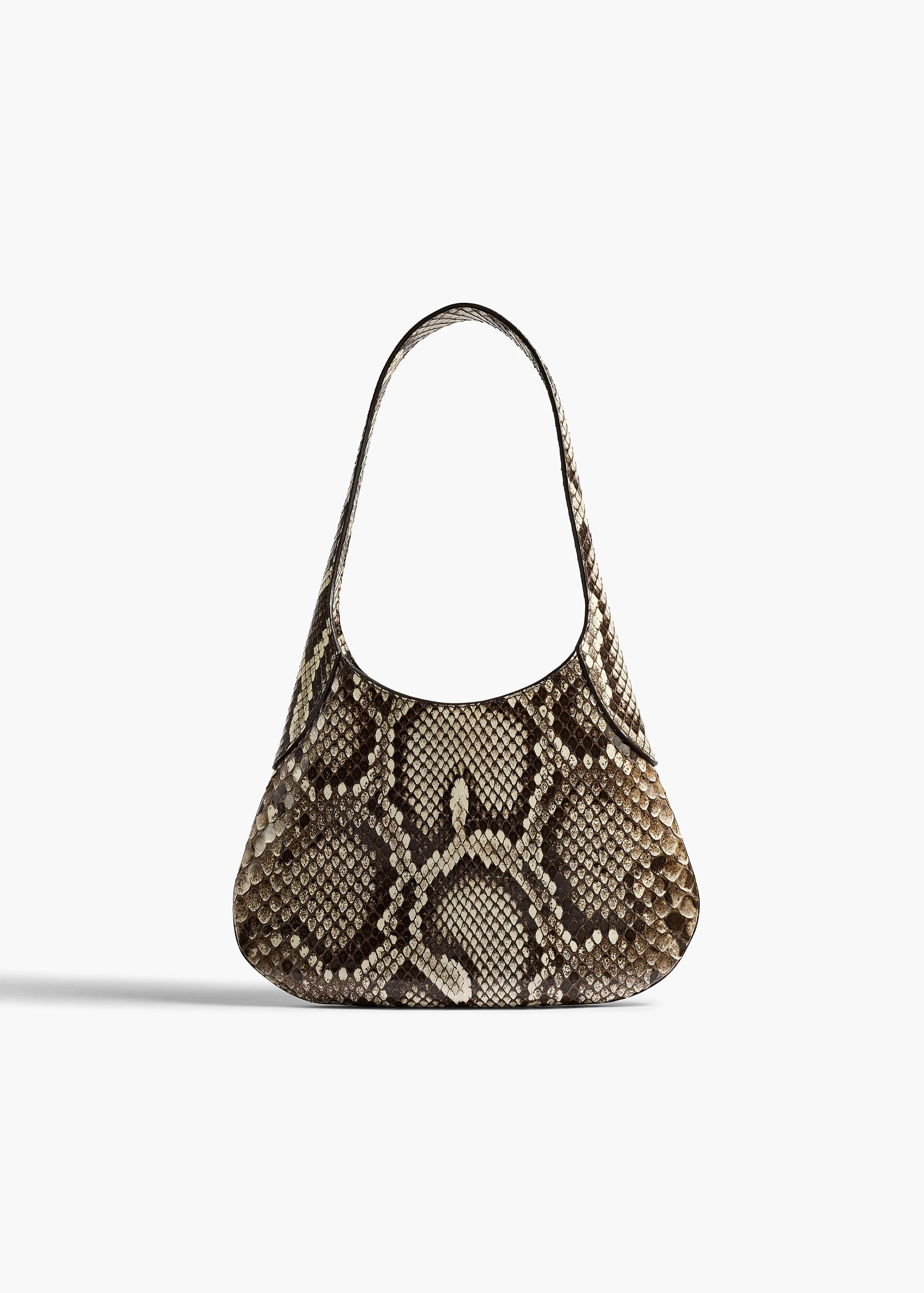 aokiboutique - Small Joan Hobo in Natural Python