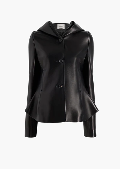 JUNE JACKET BLACK LEATHER 62221012 200 GHOST