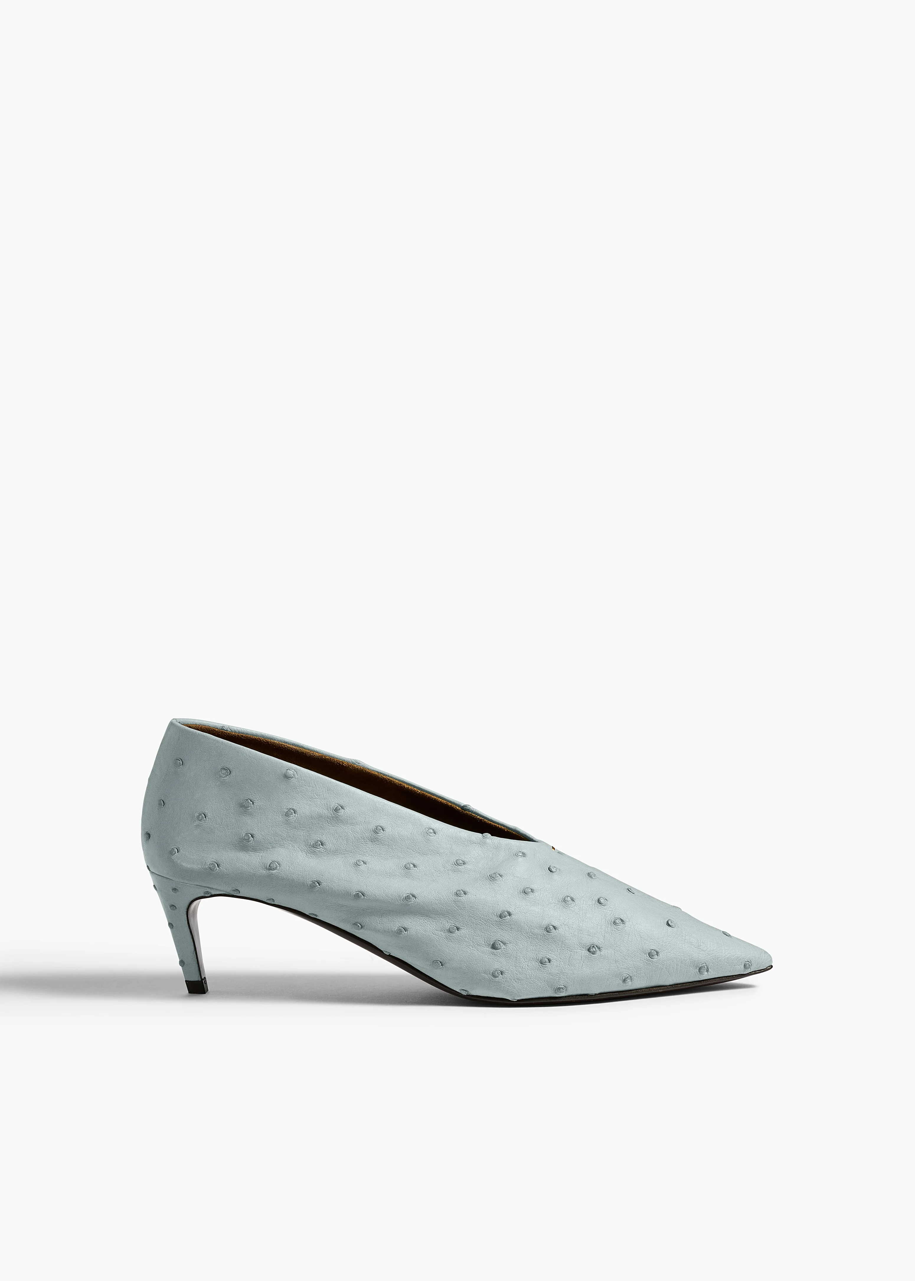 aokiboutique  - Miriam Low Pump in Frost Ostrich
