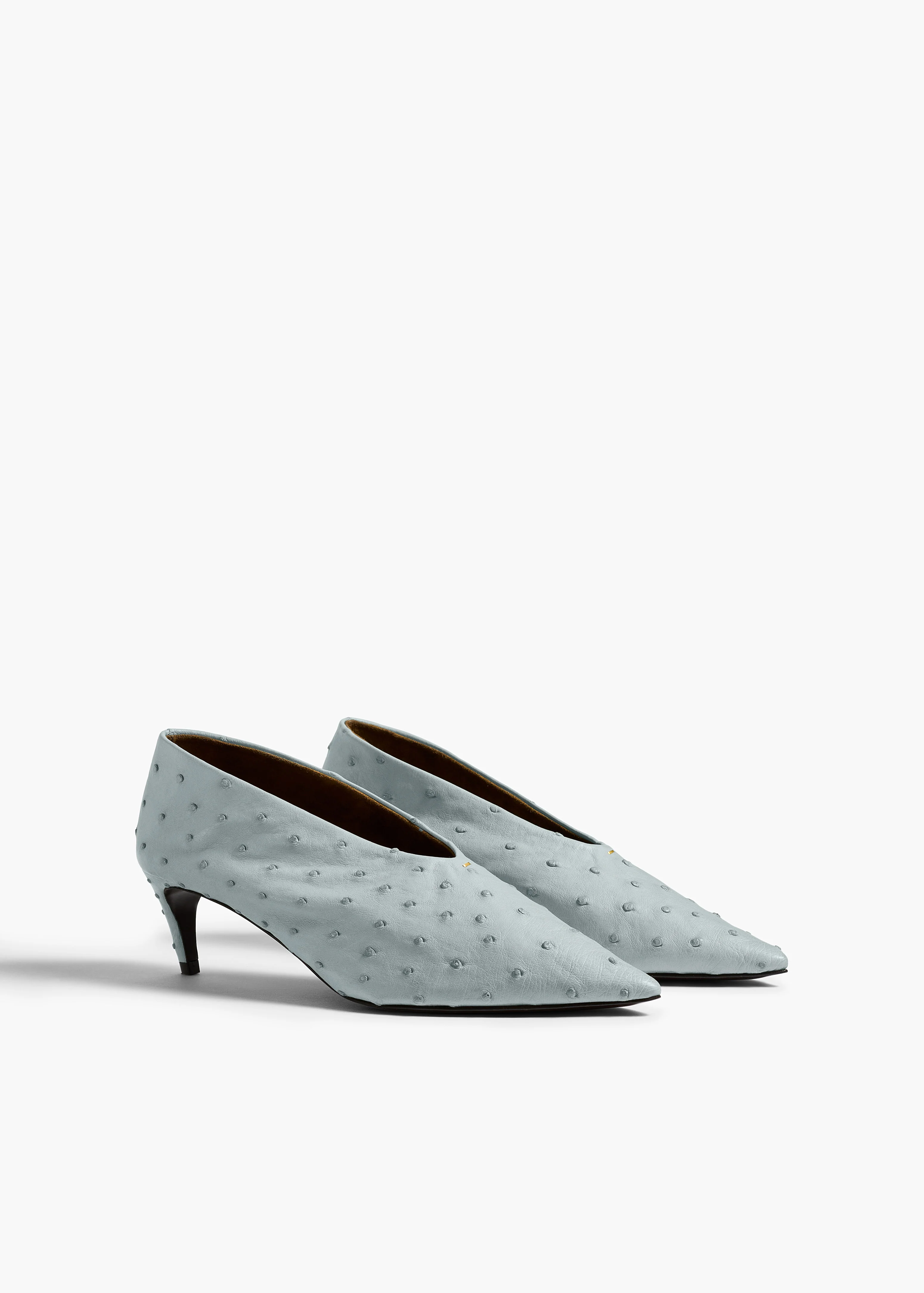 aokiboutique  - Miriam Low Pump in Frost Ostrich