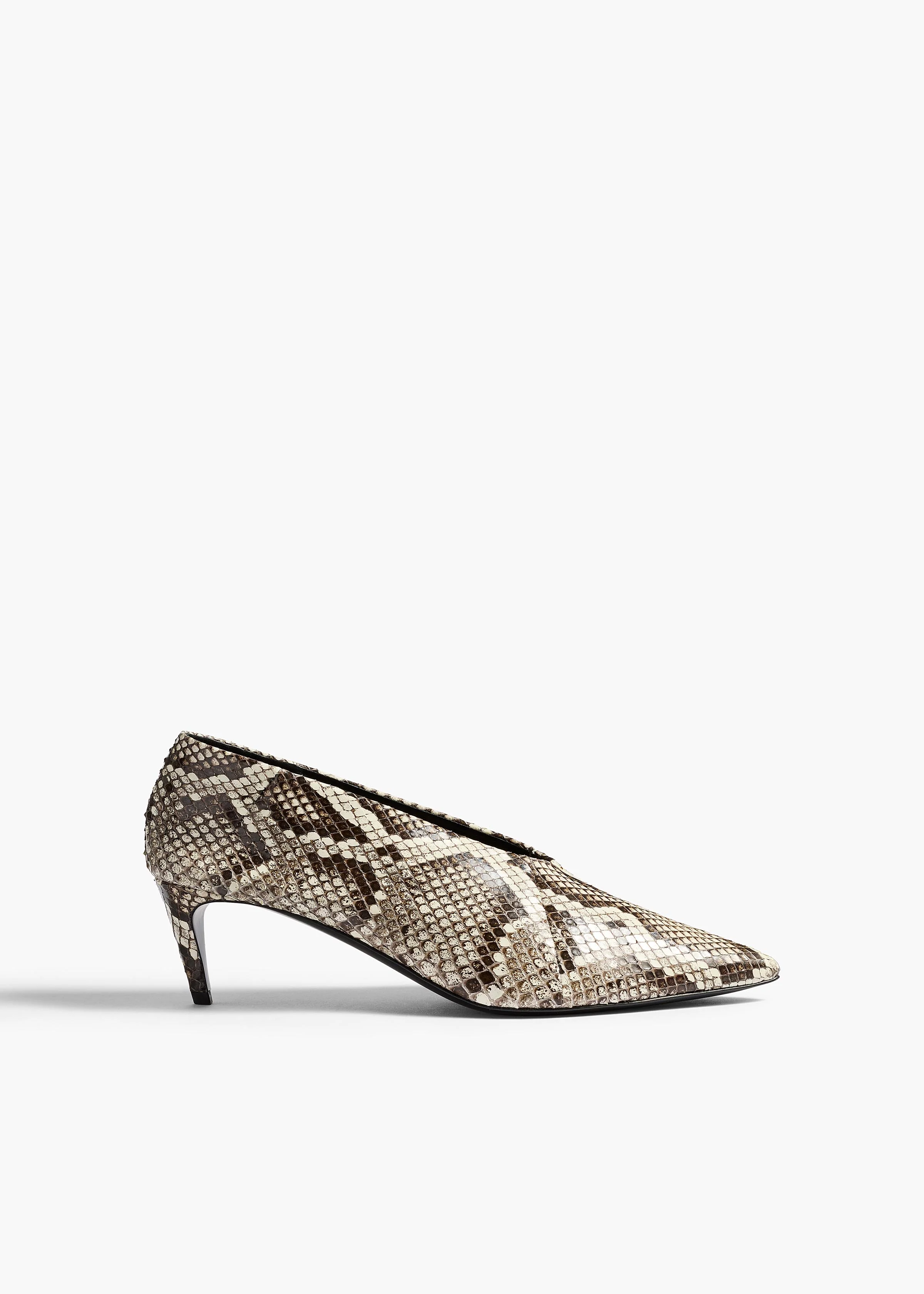 aokiboutique - Miriam Low Pump in Natural Python
