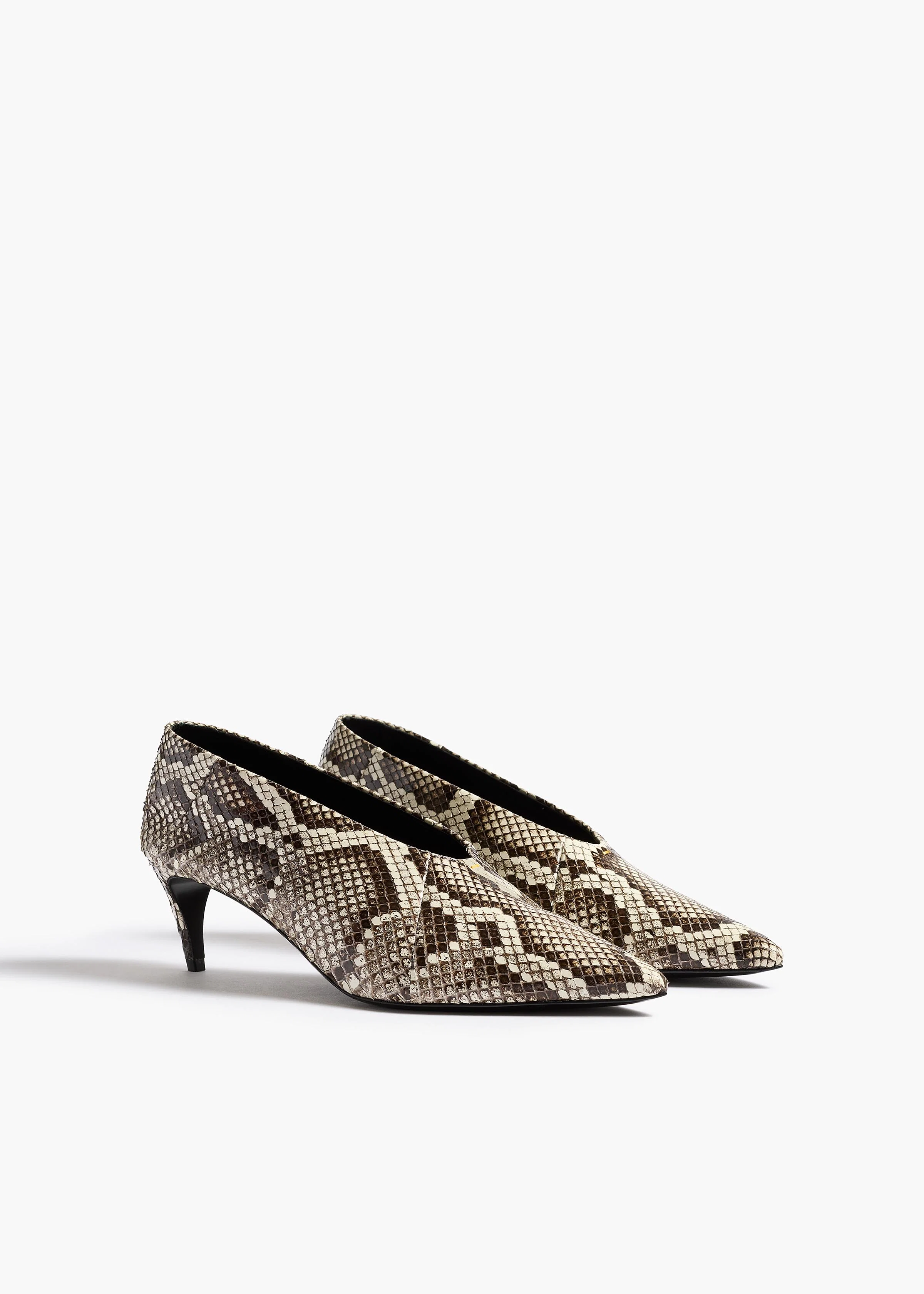 aokiboutique - Miriam Low Pump in Natural Python