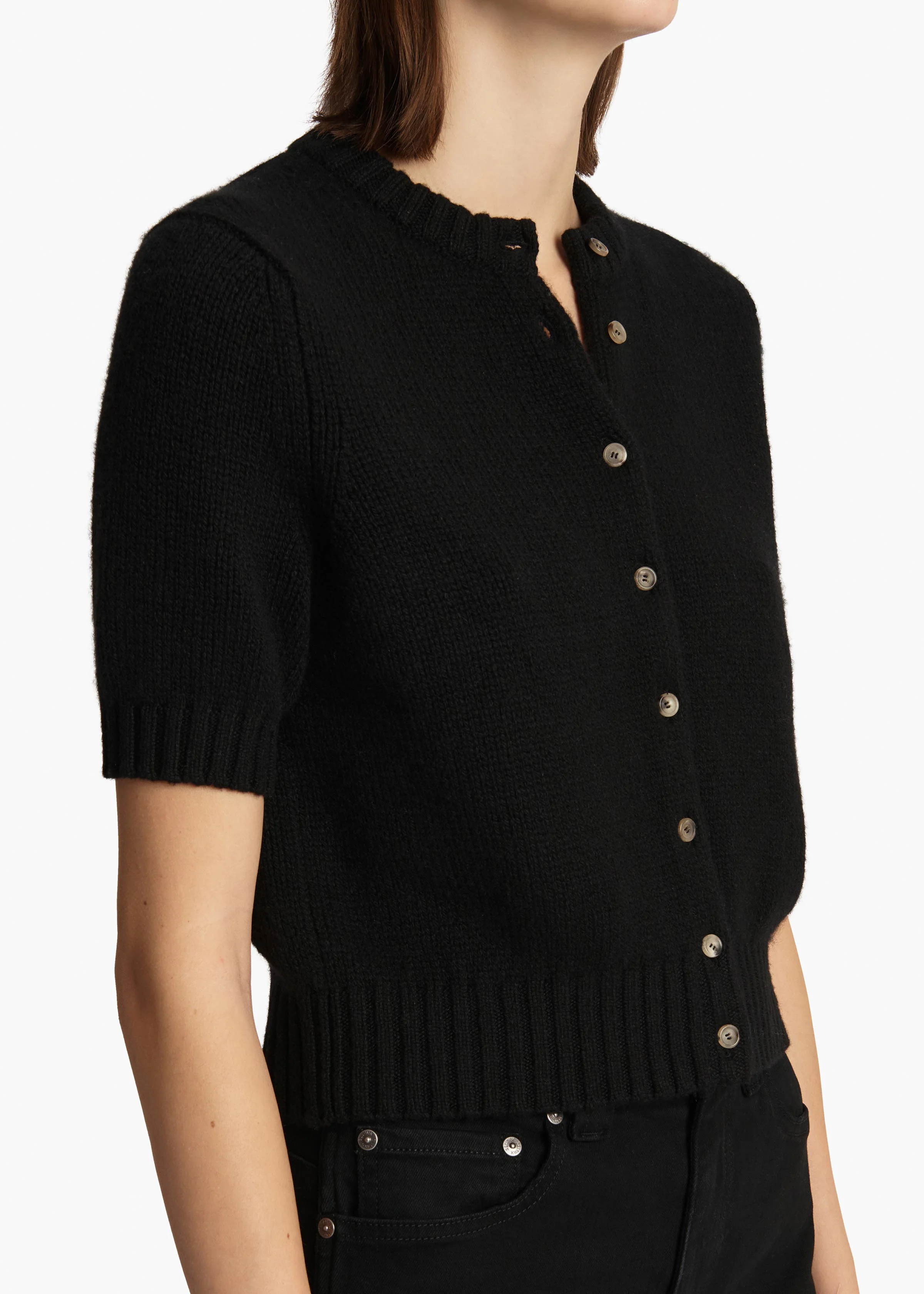 Nora Cardigan in Black DETAILED VIEW 2