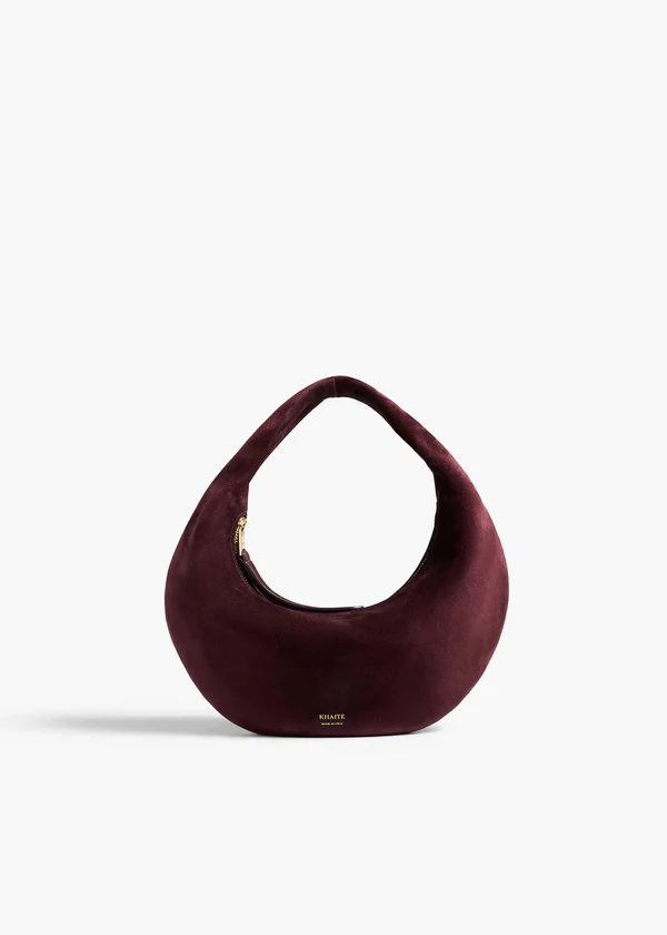 Mini Olivia Hobo in Rouge Noir Suede