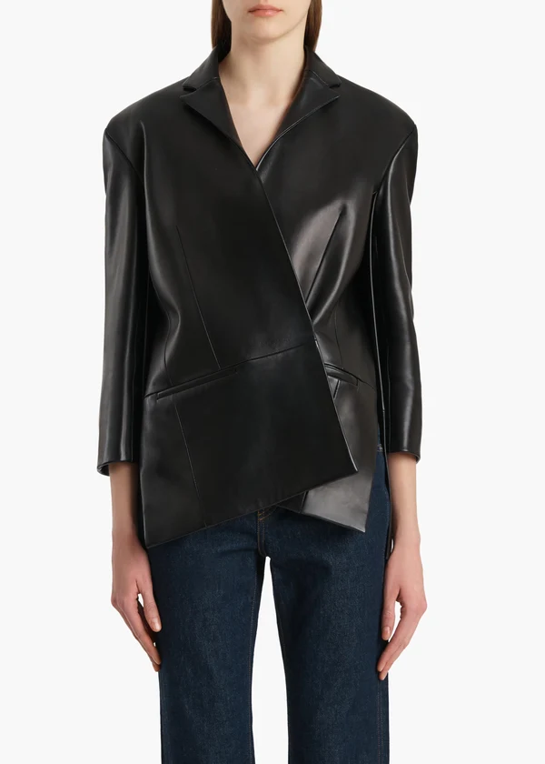 PALTO JACKET BLACK LEATHER 62311012 200 B
