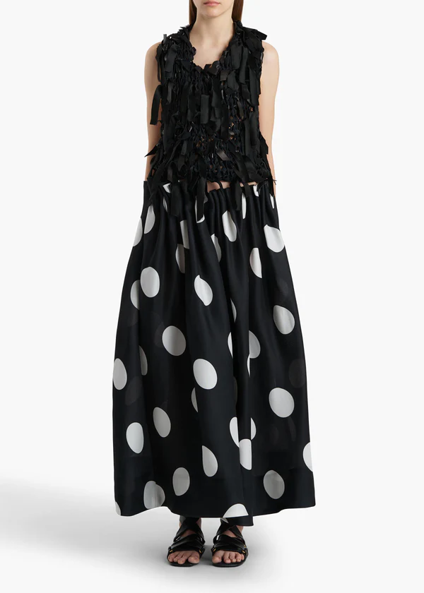 RILEY SKIRT LARGE DOT BLACK 41823020 661 A STYLED